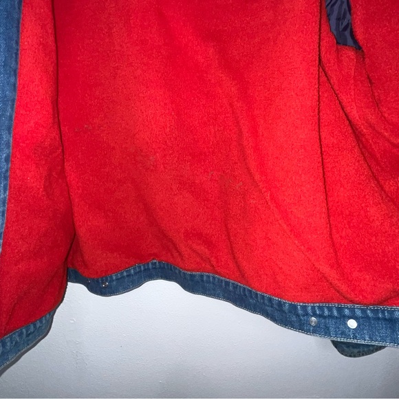 Vintage Men Gap Denim Lined Zip Up Trucker Style Jacket Size Medium - Picture 8 of 9